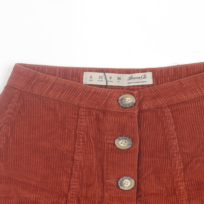 Womens UK Size 4 Denim & Co. A-Line Corduroy Skirt