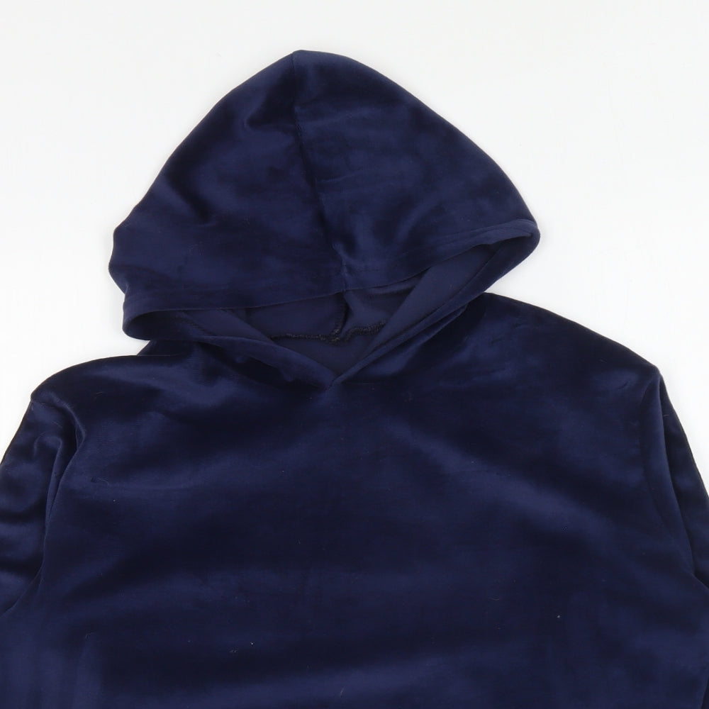 Preworn Womens Blue Polyamide Pullover Hoodie Size S Pullover