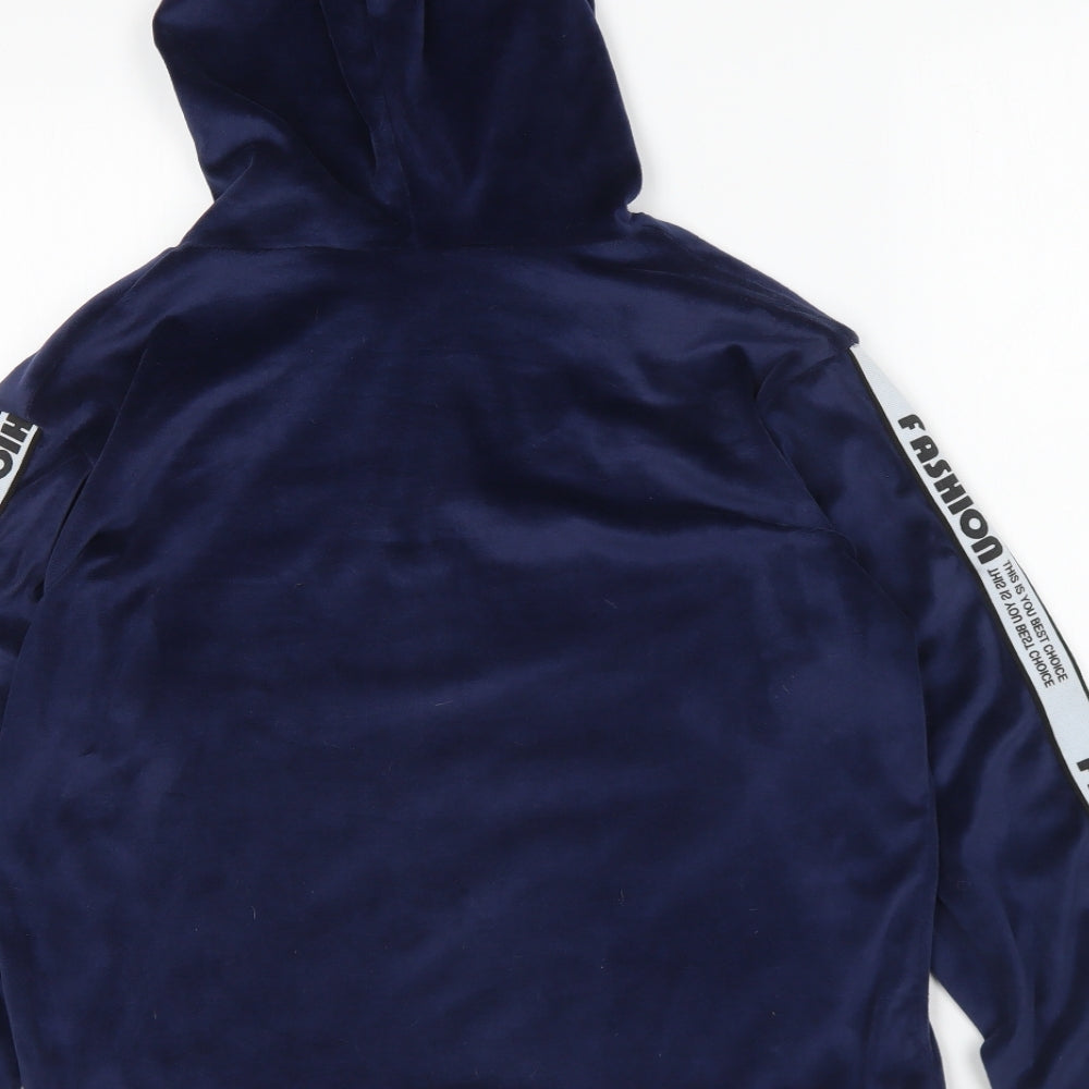 Preworn Womens Blue Polyamide Pullover Hoodie Size S Pullover