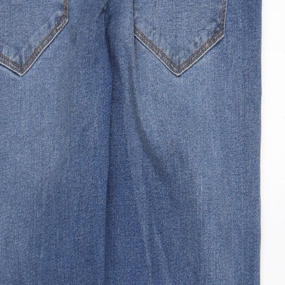 365 Womens Blue Cotton Skinny Jeans Size 34 in L26 in Regular Button