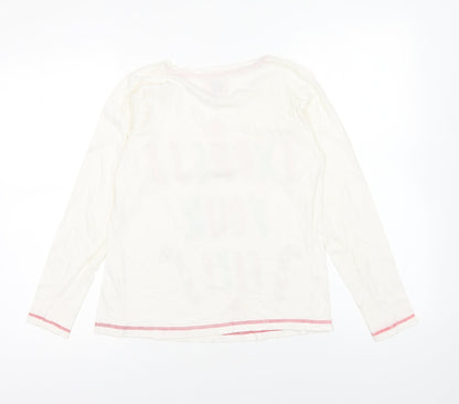 Womens UK Size S Adore Ivory Basic T-Shirt