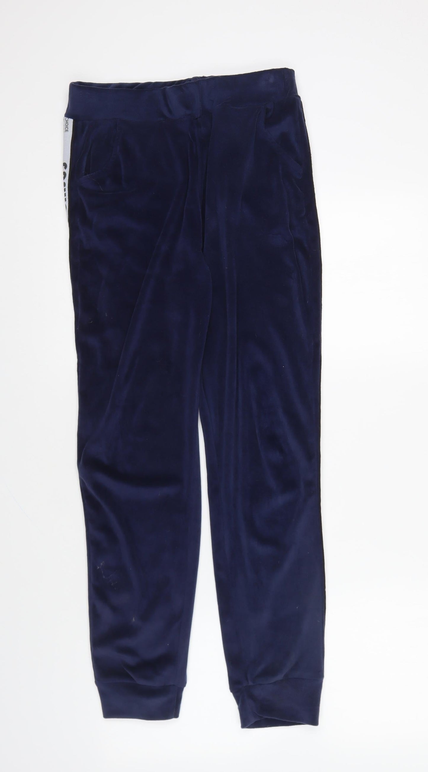 Womens UK Size S Preworn Regular Fit Jogger Blue Trousers