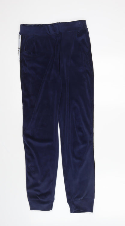 Womens UK Size S Preworn Regular Fit Jogger Blue Trousers