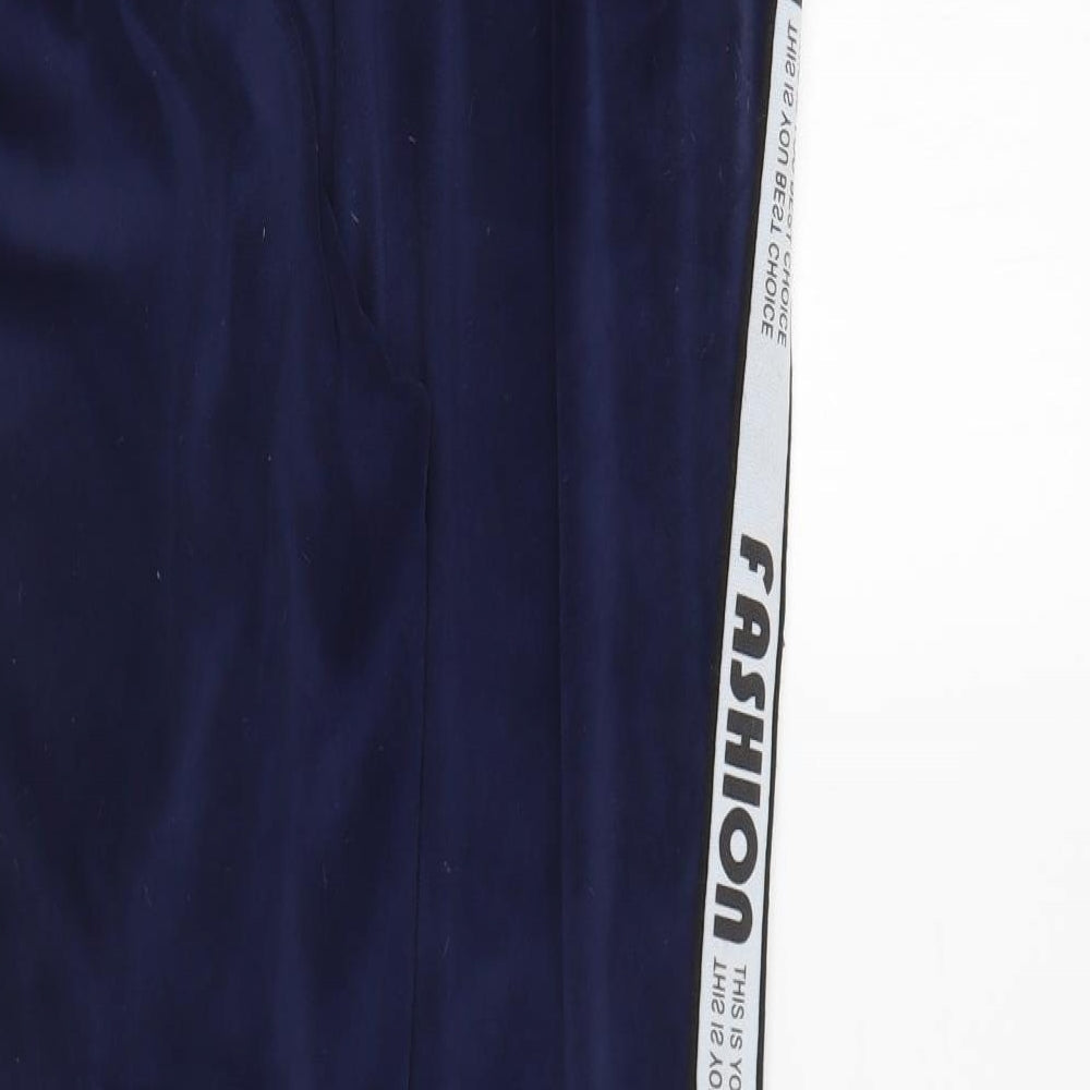 Womens UK Size S Preworn Regular Fit Jogger Blue Trousers