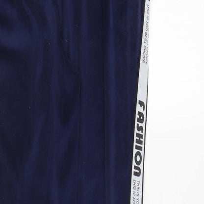 Womens UK Size S Preworn Regular Fit Jogger Blue Trousers
