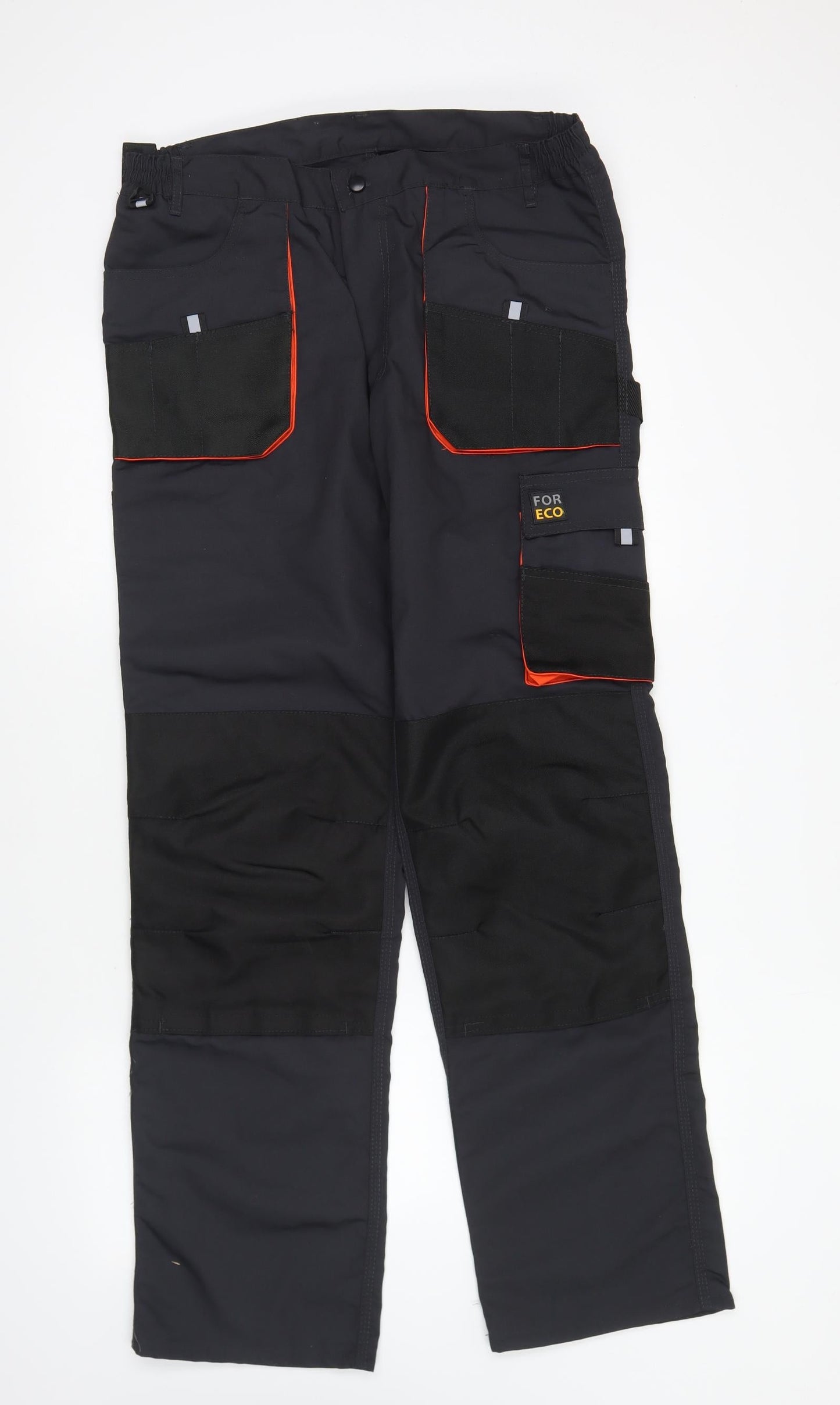 Reis Mens Blue Polyester Carpenter Trousers Size 35 in L30 in Regular Button