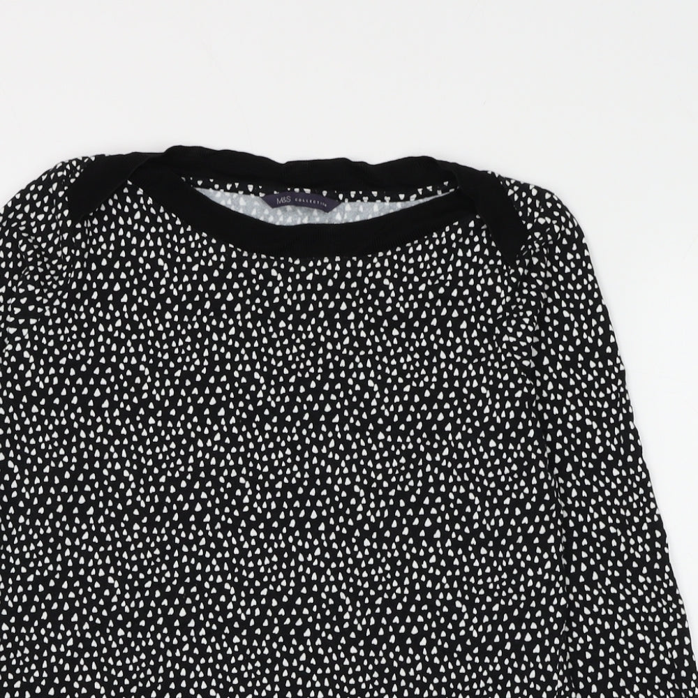Womens UK Size 12 Marks and Spencer Blue Basic Blouse