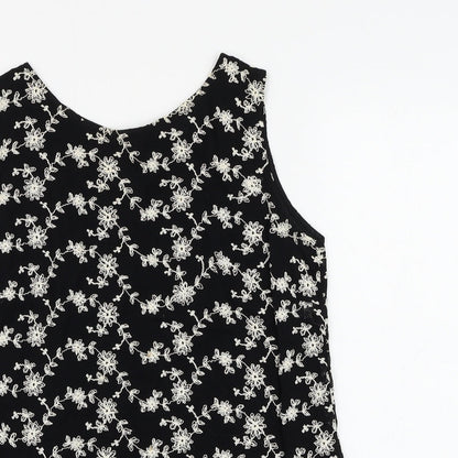 Womens UK Size 10 Kaliko Black Basic Blouse