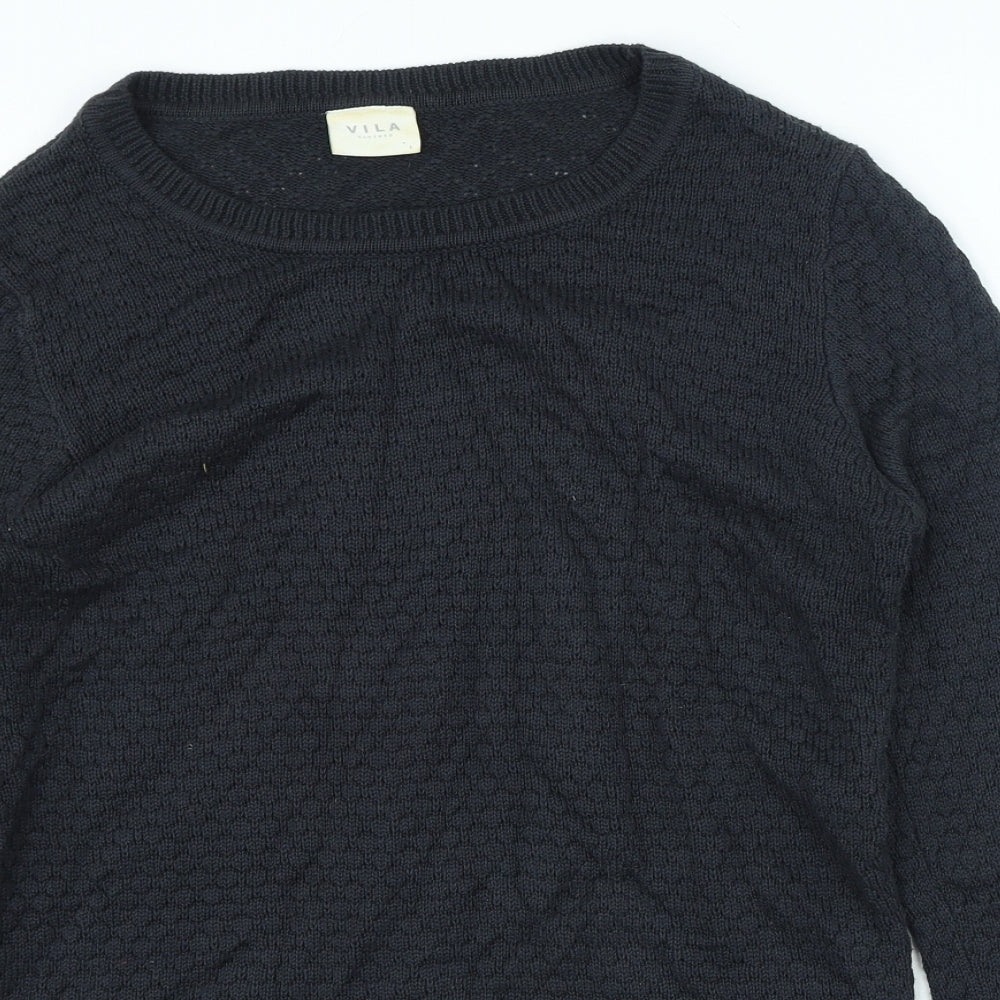Womens UK Size L VILA Grey Pullover Jumper
