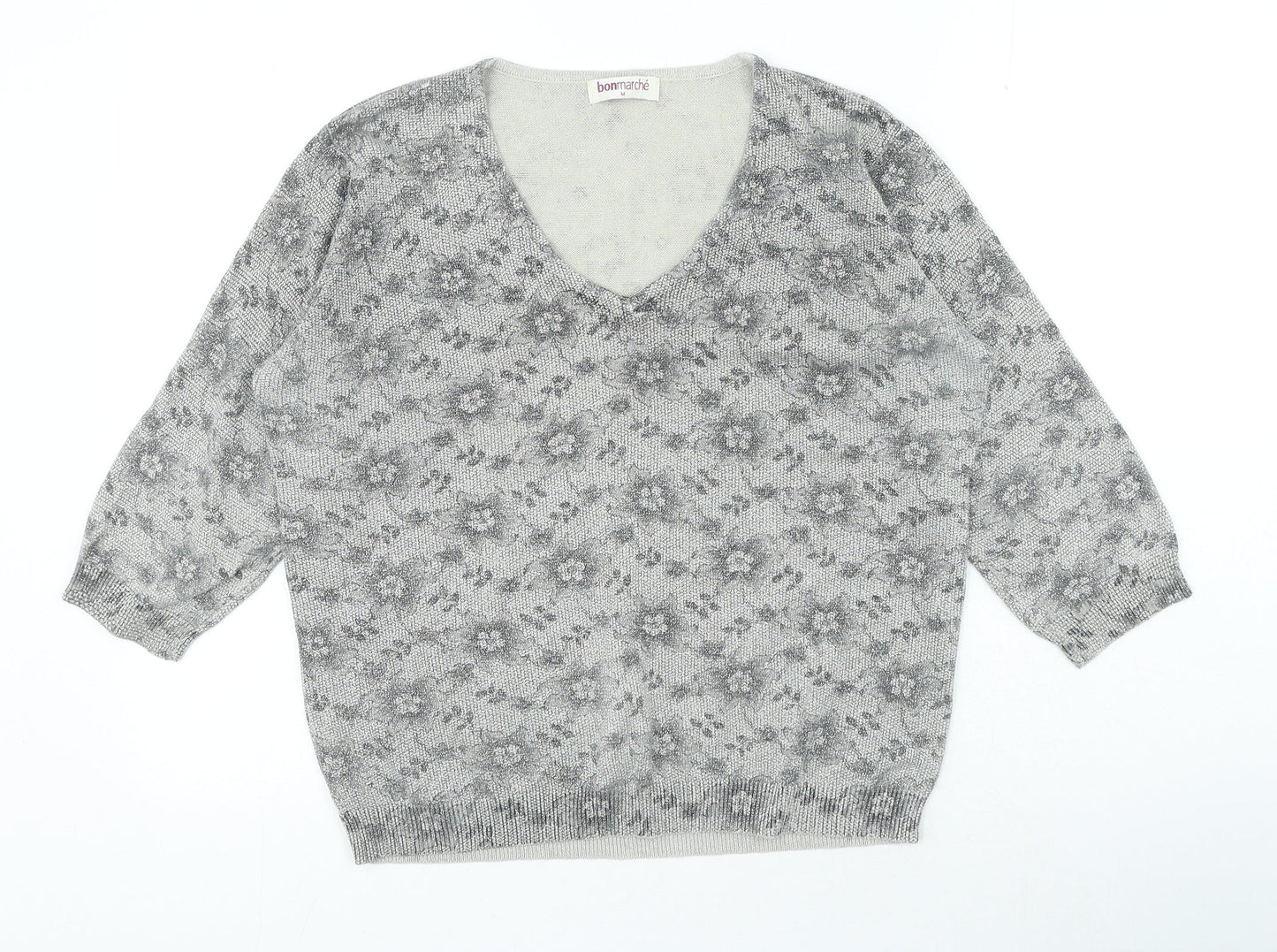 Womens UK Size M Bonmarché Grey Pullover Jumper