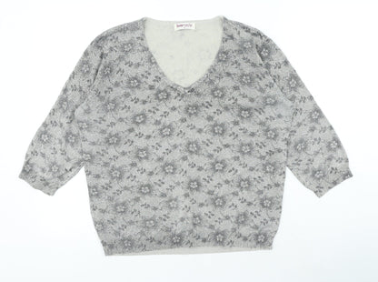 Womens UK Size M Bonmarché Grey Pullover Jumper