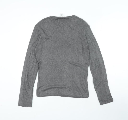Womens UK Size L Topshop Grey Pullover Jumper