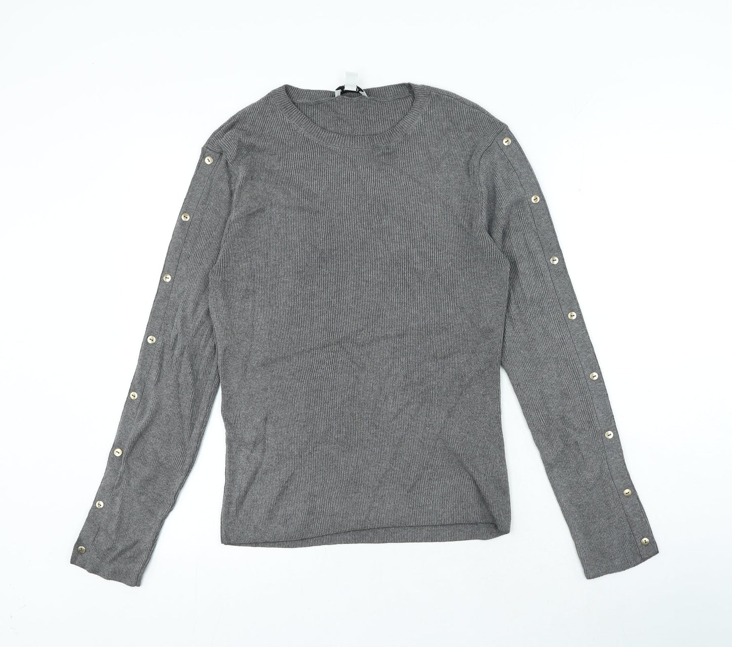 Womens UK Size L Topshop Grey Pullover Jumper