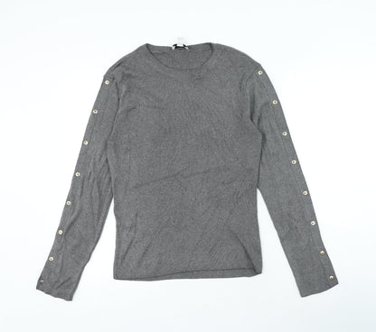 Womens UK Size L Topshop Grey Pullover Jumper