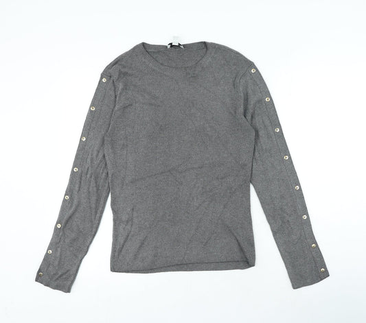 Womens UK Size L Topshop Grey Pullover Jumper