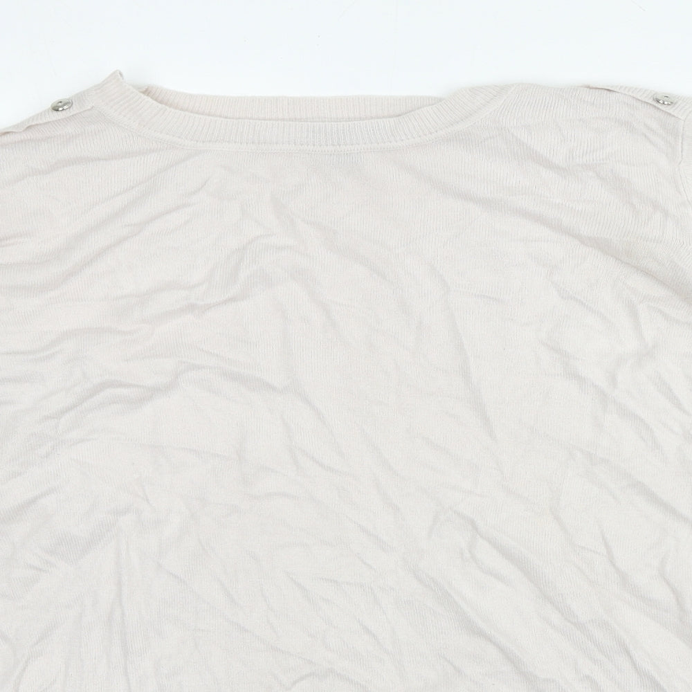 Primark Womens Pink Round Neck Acrylic Pullover Jumper Size XL