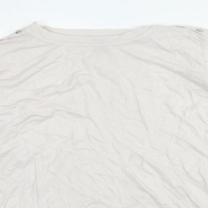 Primark Womens Pink Round Neck Acrylic Pullover Jumper Size XL