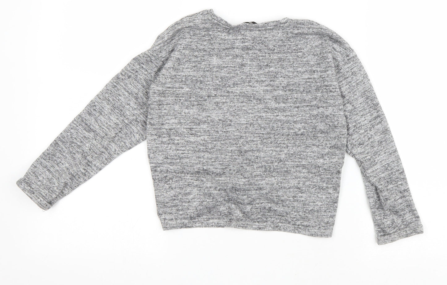 George Girls Grey Polyester Pullover Sweatshirt Size 6-7 Years Pullover - Butterfly
