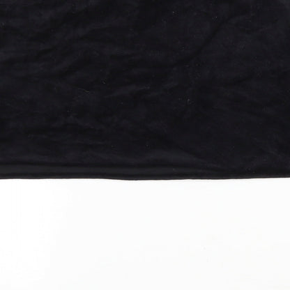 USA Pro Womens Black Cotton Pullover Sweatshirt Size 10 Pullover - Cropped