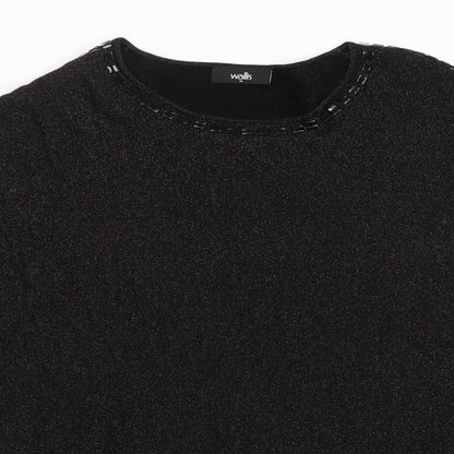 Wallis Womens Brown Viscose Basic T-Shirt Size M Round Neck