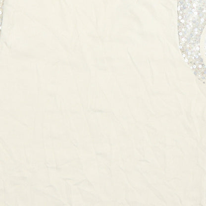 Lakeland Womens Beige Viscose Basic T-Shirt Size 16 V-Neck