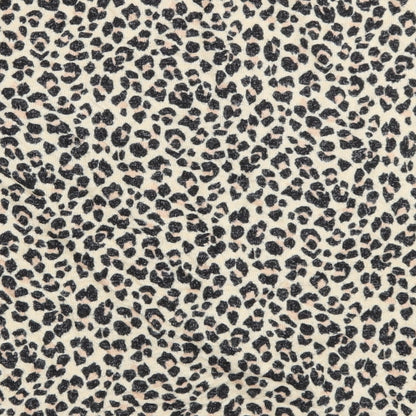 F&F Womens Beige Animal Print Viscose Basic T-Shirt Size 10 Round Neck - Knot Detail