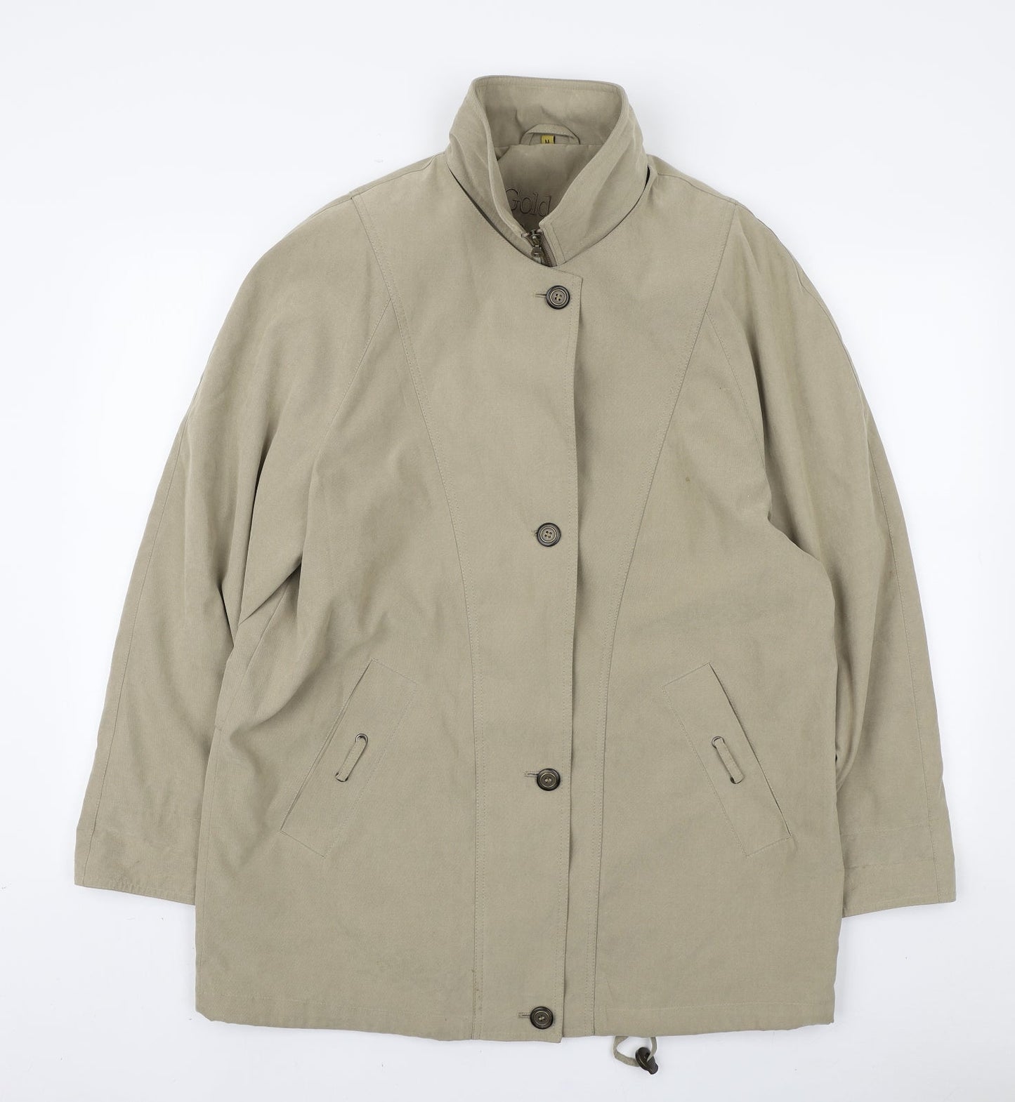Womens UK Size M Preworn Beige Overcoat