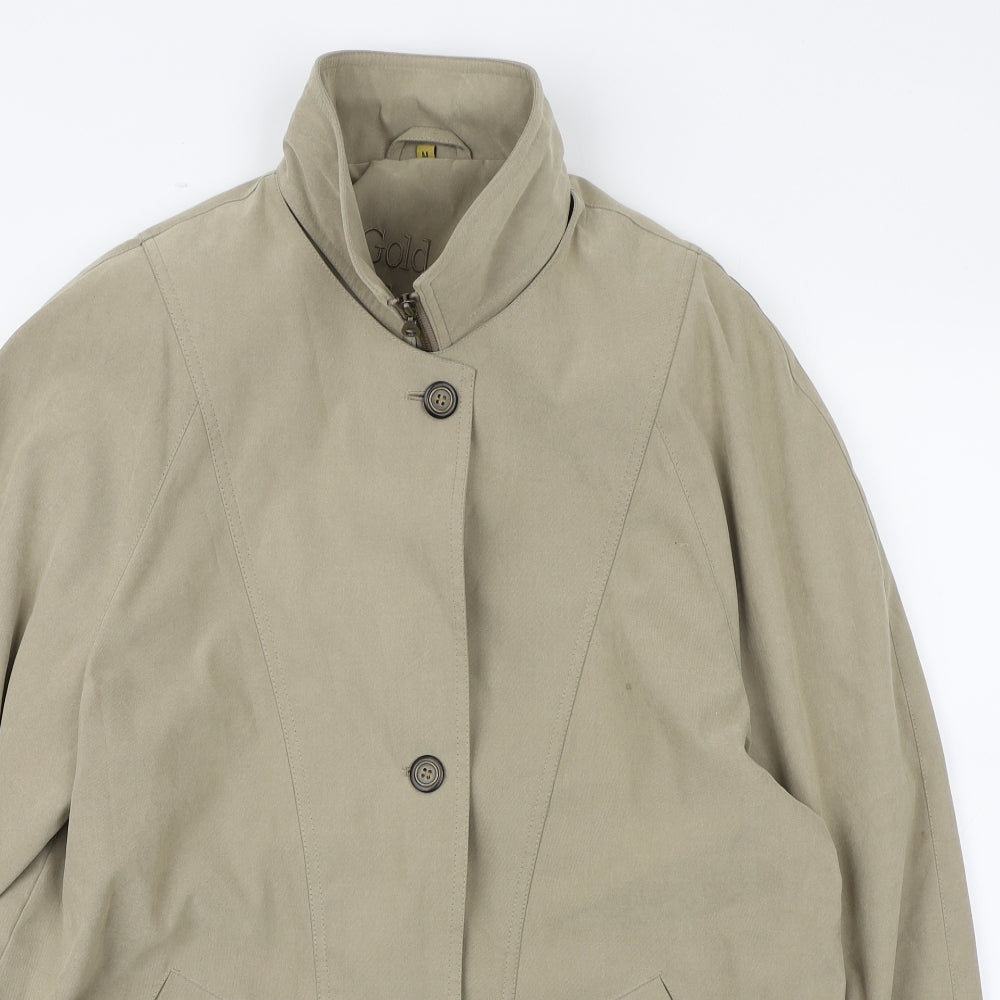 Womens UK Size M Preworn Beige Overcoat