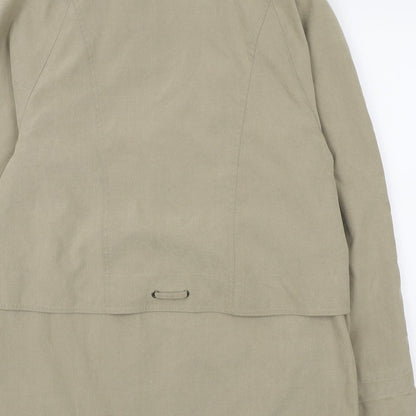 Womens UK Size M Preworn Beige Overcoat