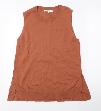 Womens UK Size L NEXT Orange Vest Jumper