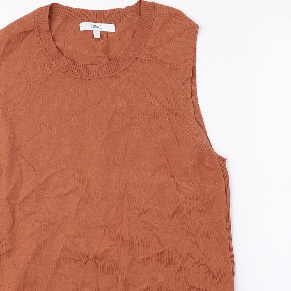 Womens UK Size L NEXT Orange Vest Jumper