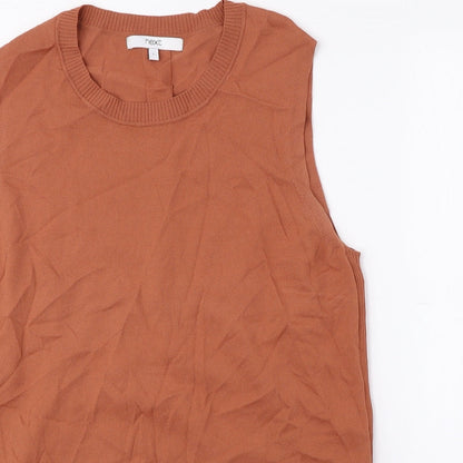Womens UK Size L NEXT Orange Vest Jumper