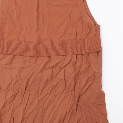 Womens UK Size L NEXT Orange Vest Jumper