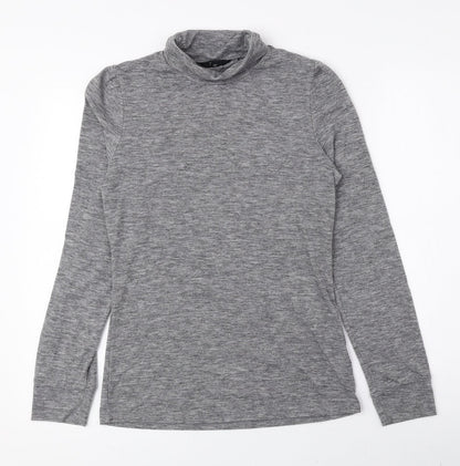 NEXT Womens Grey Roll Neck Polyester Pullover Jumper Size 6