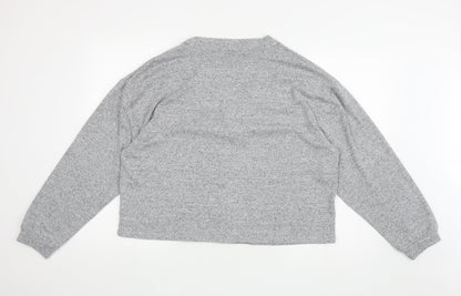 George Womens Grey V-Neck Polyester Cardigan Jumper Size L - Button up