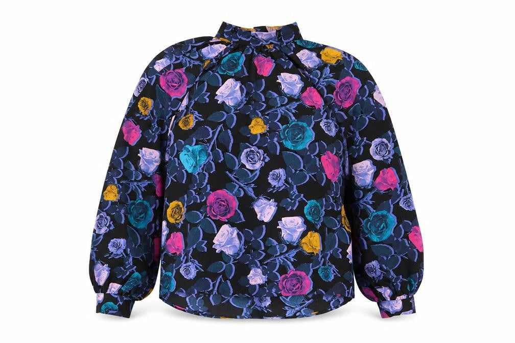 Womens UK Size XS Monkl Black Basic Blouse