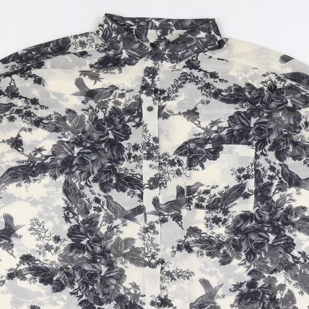 Womens UK Size 8 Topshop White Basic Blouse