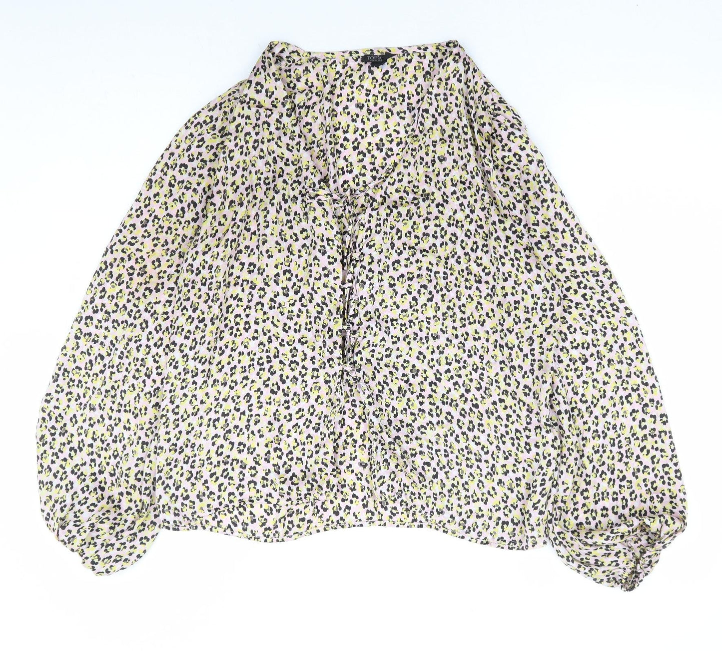 Womens UK Size 10 Topshop Multicoloured Basic Blouse