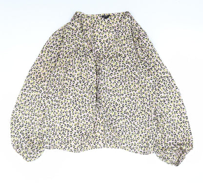 Womens UK Size 10 Topshop Multicoloured Basic Blouse