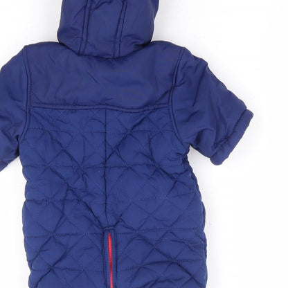 Mini Club Baby Blue Parka Snowsuit Size Newborn Zip