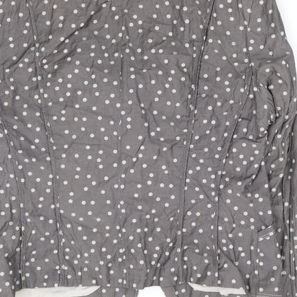 Gerry Weber Womens Grey Polka Dot Jacket Blazer Size 14 Button