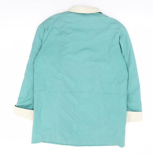 Damart Womens Green Jacket Size 14 Button