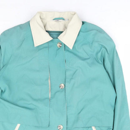 Damart Womens Green Jacket Size 14 Button