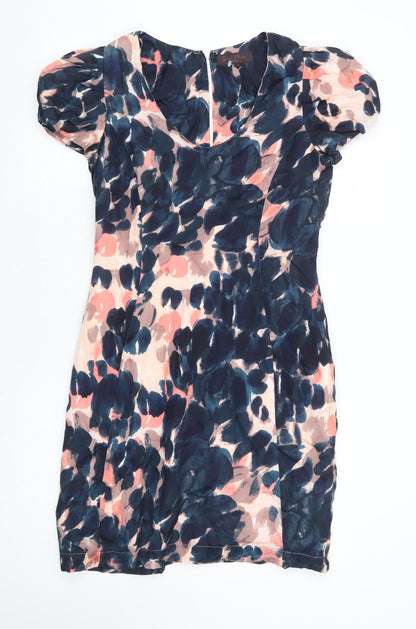 Great Plains Womens Multicoloured Geometric Rayon A-Line Size M Scoop Neck Zip