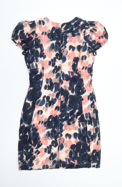 Great Plains Womens Multicoloured Geometric Rayon A-Line Size M Scoop Neck Zip