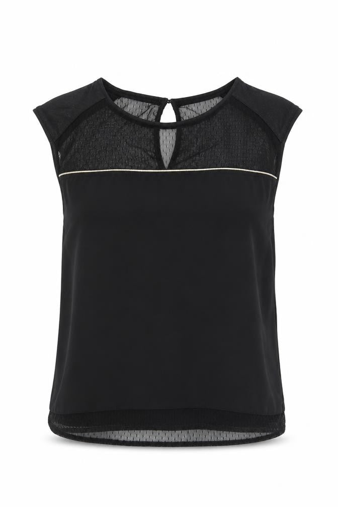 Womens UK Size S Bershka Black Basic Tank