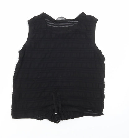 Womens UK Size 14 Limited Collection Black Basic Tank