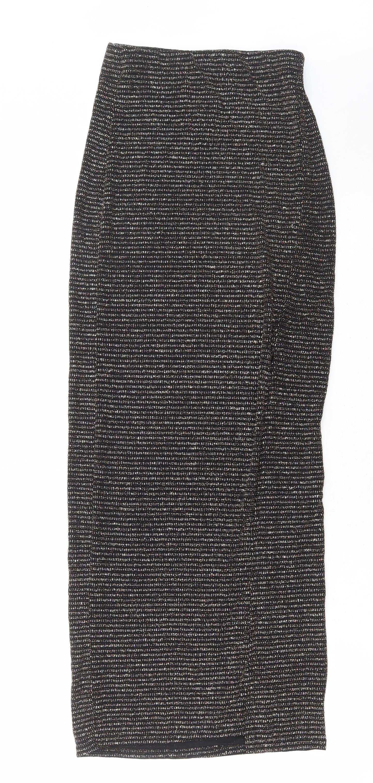 Miss Selfridge Womens Black Polyamide Maxi Skirt Size 4