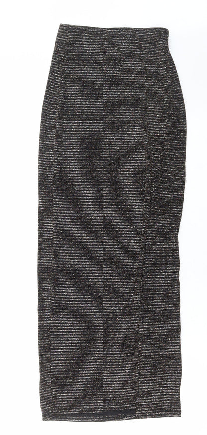 Miss Selfridge Womens Black Polyamide Maxi Skirt Size 4