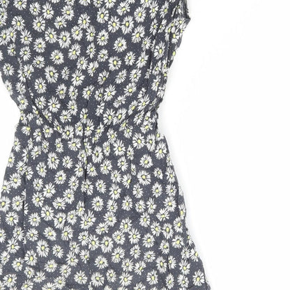 John Lewis Womens Multicoloured Floral Viscose Playsuit One-Piece Size 12 Pullover